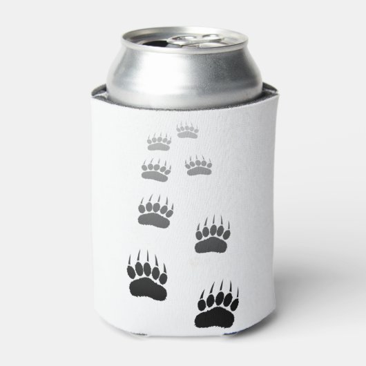 Afdrukken verloop zwart Beer Blikjeskoeler (Blikje Voorkant)
