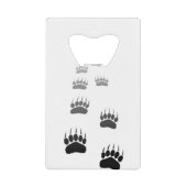 Afdrukken verloop zwart Beer Creditkaart Flessenopener (Voorkant)