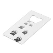 Afdrukken verloop zwart Beer Creditkaart Flessenopener (Achterkant Gekanteld)