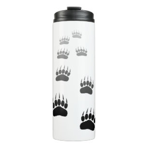 Afdrukken verloop zwart Beer Thermosbeker