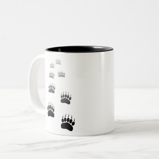 Afdrukken verloop zwart Beer Tweekleurige Koffiemok (Voorkant links)