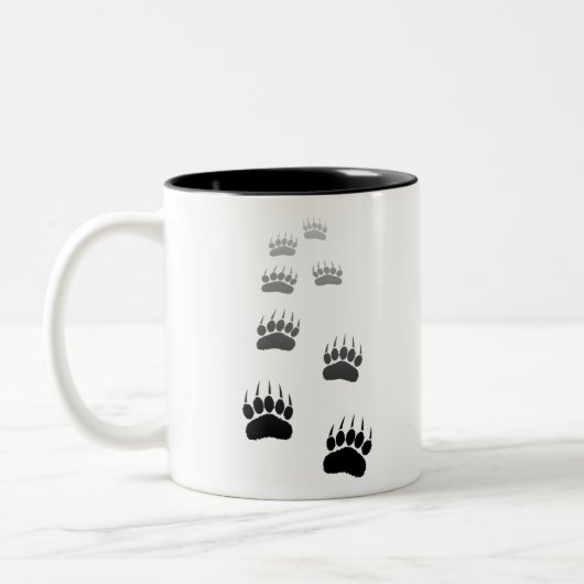 Afdrukken verloop zwart Beer Tweekleurige Koffiemok (Links)