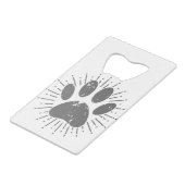 Afdrukken verstelbare zonnestraal creditkaart flessenopener (Voorkant Gekanteld)