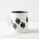 Afdrukken verven tweekleurige koffiemok (Voorkant links)