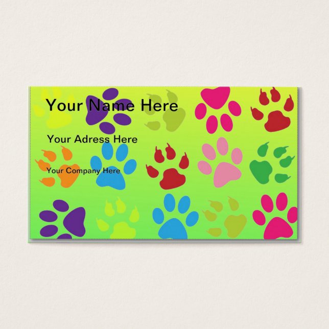 Afdrukken verven visitekaartjes (Voorkant)