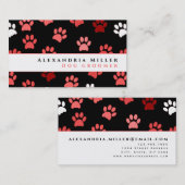 Afdrukken verven | Zwart wit en roze Visitekaartje (Voorkant / Achterkant)