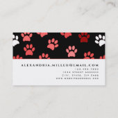 Afdrukken verven | Zwart wit en roze Visitekaartje (Achterkant)