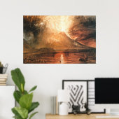 Afdrukken Vesuvius Erupting Canvas Poster (Thuiskantoor)