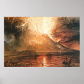 Afdrukken Vesuvius Erupting Canvas Poster (Voorkant)