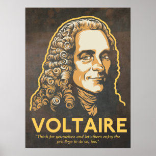 Afdrukken Voltaire Quote Poster