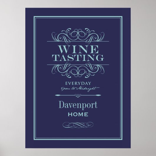 Afdrukken voor aangepaste wijntest - Home Decor Poster (Voorkant)