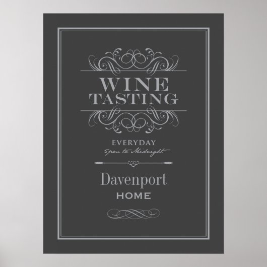 Afdrukken voor aangepaste wijntest - Home Decor Poster (Voorkant)