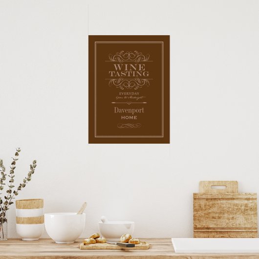 Afdrukken voor aangepaste wijntest - Home Decor Poster (Keuken)
