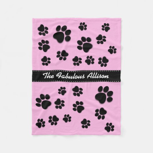 Afdrukken voor afspeelbare Hondenliefhebber A06A P Fleece Deken (Voorkant)