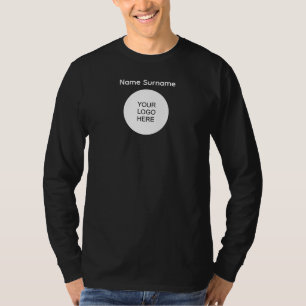 Afdrukken voor en achter Voeg hier Logo Mannen hoe T-shirt