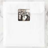 afdrukken voor feestmeisjes vierkante sticker (Tas)