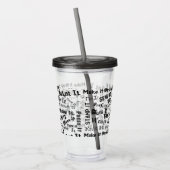 Afdrukken voor schrijfkleding acryl drinkbeker (Links)