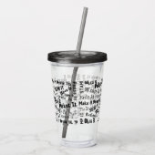Afdrukken voor schrijfkleding acryl drinkbeker (Achterkant)
