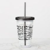 Afdrukken voor schrijfkleding acryl drinkbeker (Voorkant)