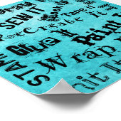 Afdrukken voor schrijfkleding poster (Hoek)