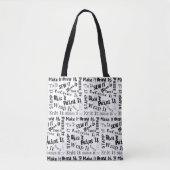 Afdrukken voor schrijfkleding tote bag (Voorkant)
