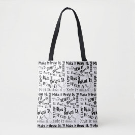 Afdrukken voor schrijfkleding tote bag