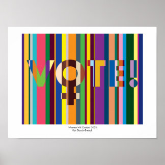 Afdrukken - "Vrouwen beslissen (STEMMING!)" Poster