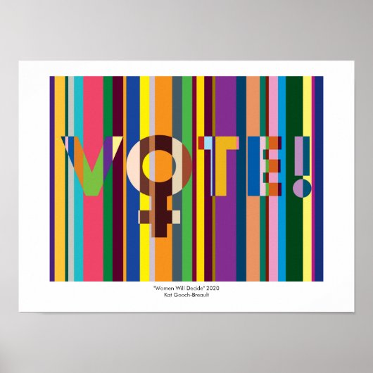 Afdrukken - "Vrouwen beslissen (STEMMING!)" Poster (Voorkant)
