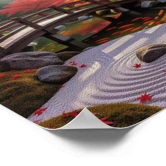 Afdrukken, Waarde Tranquil Zen Gard Poster Papier  (Hoek)
