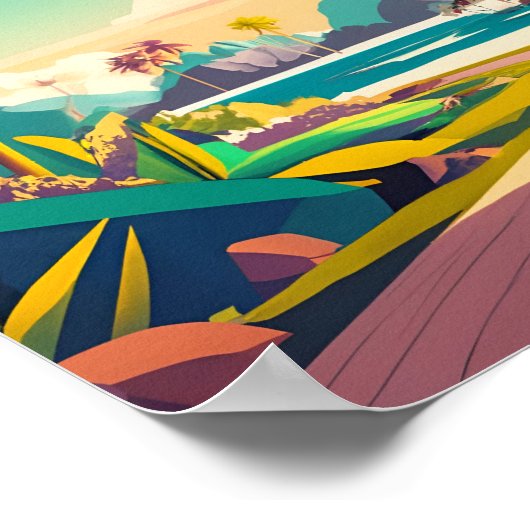 Afdrukken, waardepapier (steen) poster (Hoek)