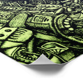 Afdrukken, waardepapier (steen) poster (Hoek)