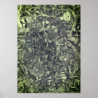 Afdrukken, waardepapier (steen) poster