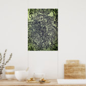 Afdrukken, waardepapier (steen) poster (Keuken)