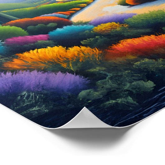 Afdrukken, waardepapier (steen) poster (Hoek)