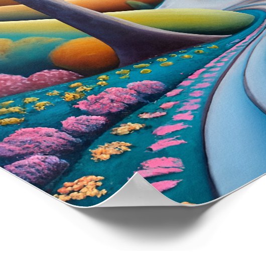 Afdrukken, waardepapier (steen) poster (Hoek)