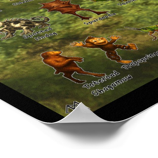 Afdrukken, waardepapier (steen) poster (Hoek)