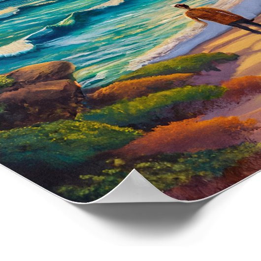 Afdrukken, waardepapier (steen) poster (Hoek)