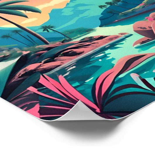 Afdrukken, waardepapier (steen) poster (Hoek)