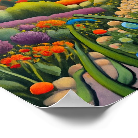 Afdrukken, waardepapier (steen) poster (Hoek)