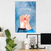 Afdrukken, waardepapier (steen) poster (Thuiskantoor)