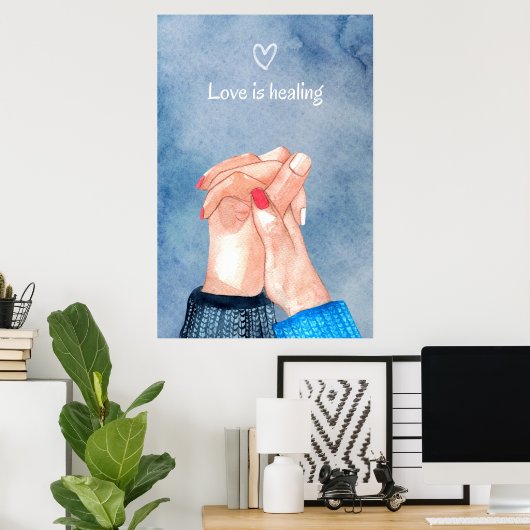 Afdrukken, waardepapier (steen) poster (Thuiskantoor)