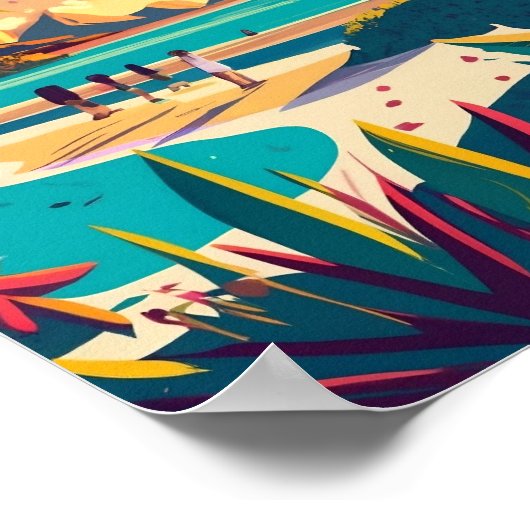 Afdrukken, waardepapier (steen) poster (Hoek)