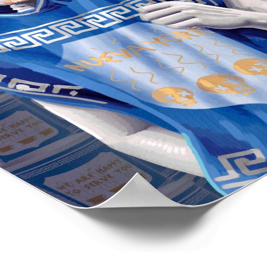 Afdrukken, waardepapier (steen) poster (Hoek)