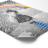 Afdrukken, waardepapier (steen) poster (Hoek)