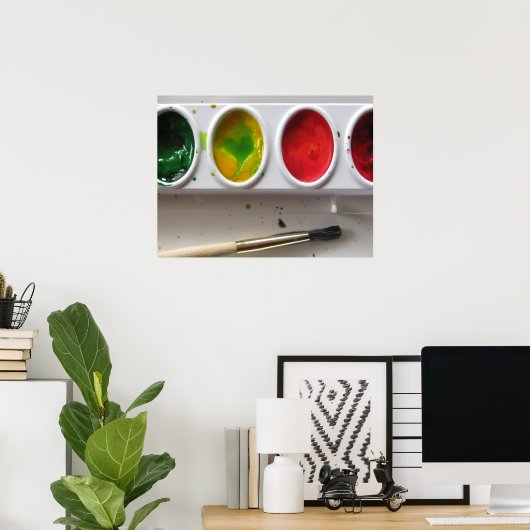 Afdrukken, waardepapier (steen) poster (Thuiskantoor)