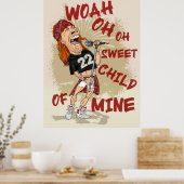 Afdrukken, waardepapier (steen) poster (Keuken)