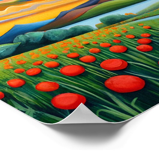 Afdrukken, waardepapier (steen) poster (Hoek)