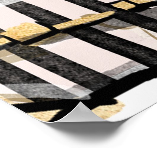 Afdrukken, waardepapier (steen) poster (Hoek)