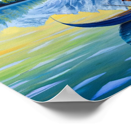 Afdrukken, waardepapier (steen) poster (Hoek)