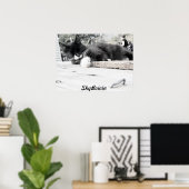 Afdrukken, waardepapier (steen) poster (Thuiskantoor)